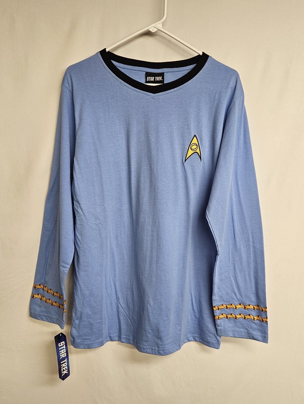 Star Trek Replica Spock Long Sleeve Halloween Costume Cosplay Shirt Medium